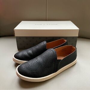 Sun + Stone Women’s Black Slip-On Shoes